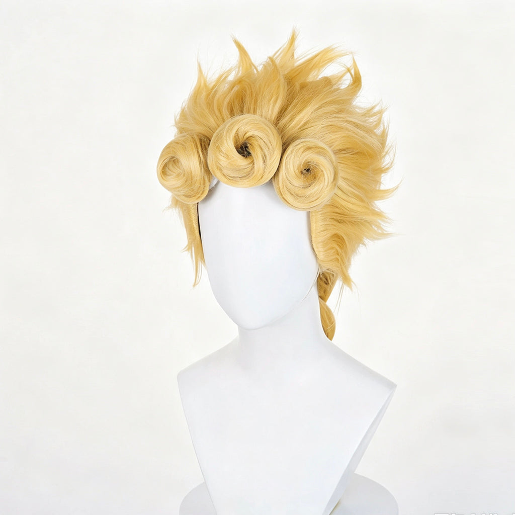 JoJo's   Bizarre Adventure   Giorno Giovanna   Long   Yellow Hair   Basic   Wig