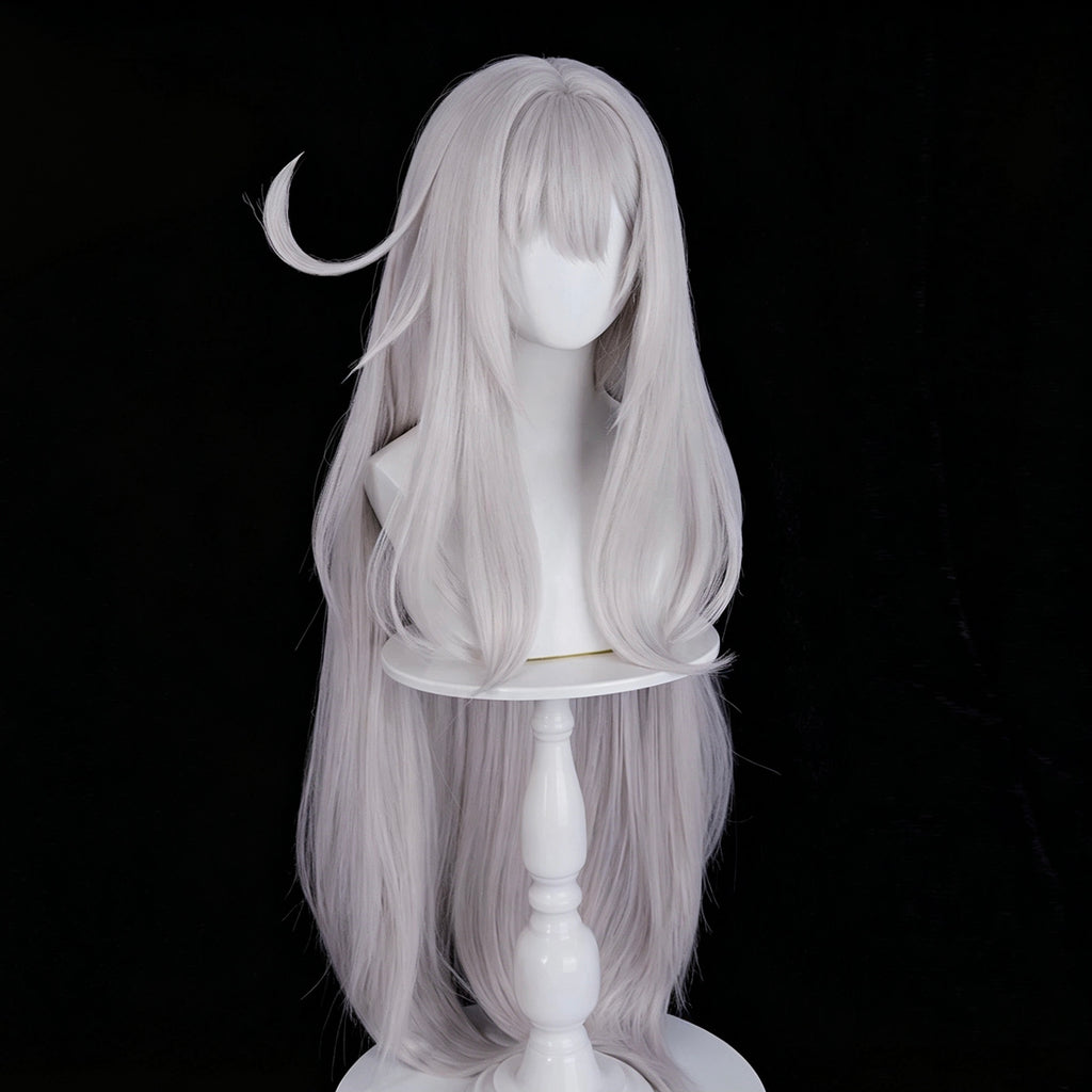 Genshin   Impact Ronova   Long   White Hair   Basic   Wig
