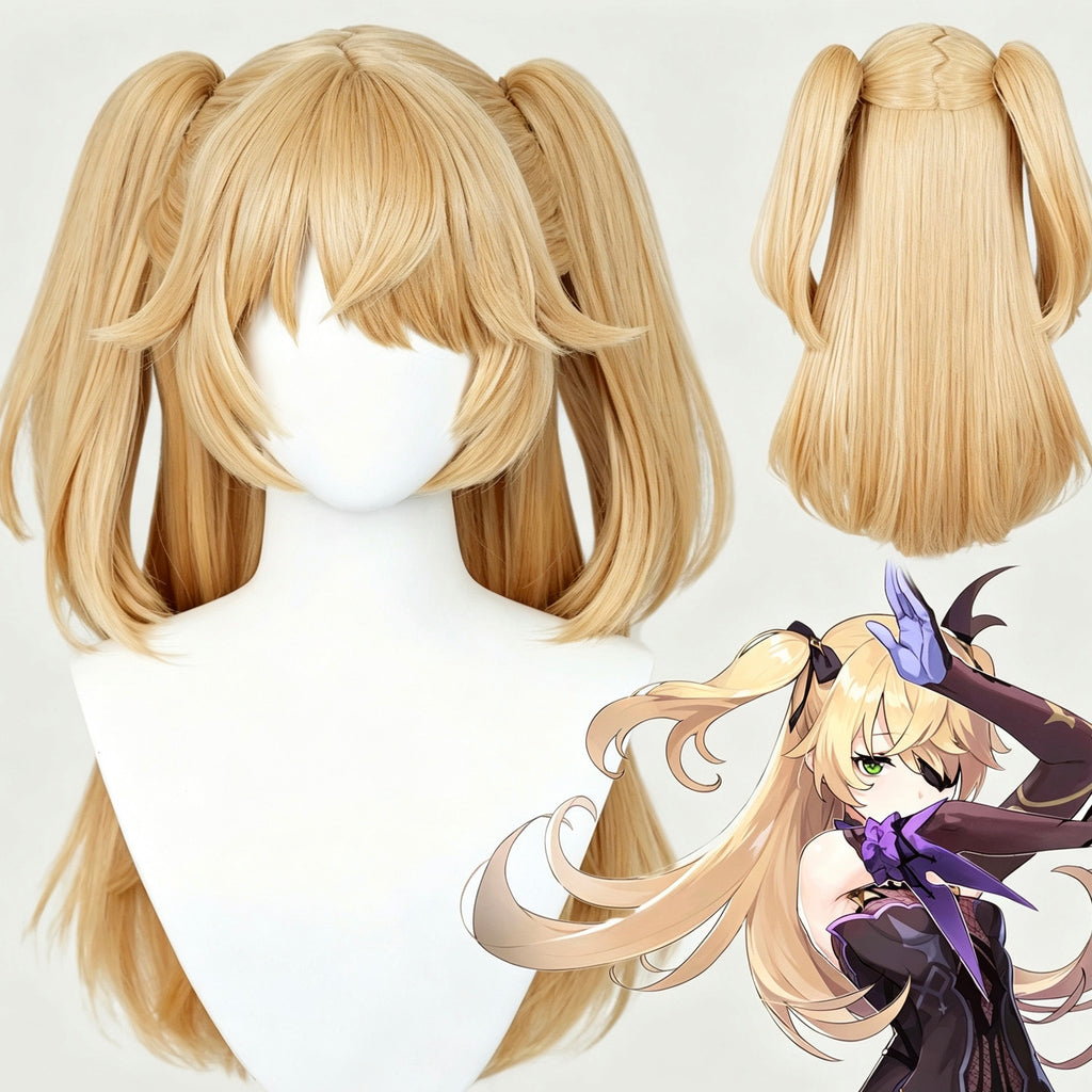 Genshin   Impact   Fischl Long   Blonde   Hair   Basic Wig