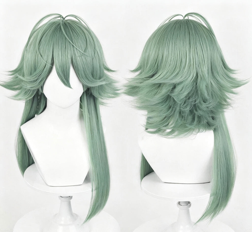 League   of   Legends   & Arcane   Ezreal   Long Green   Hair   Basic   Wig