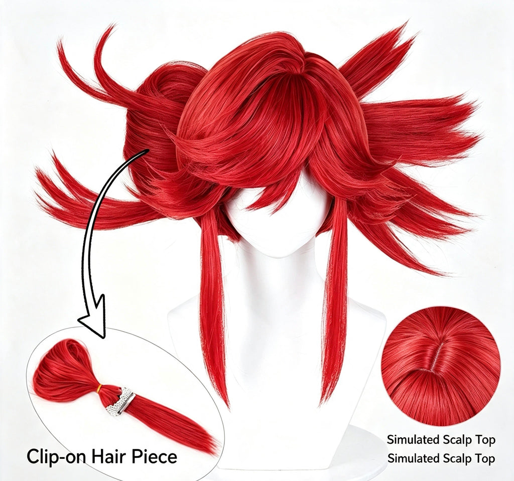 Gachiakuta   Riyo Reaper   Short  Red   Hair   Basic   Wig