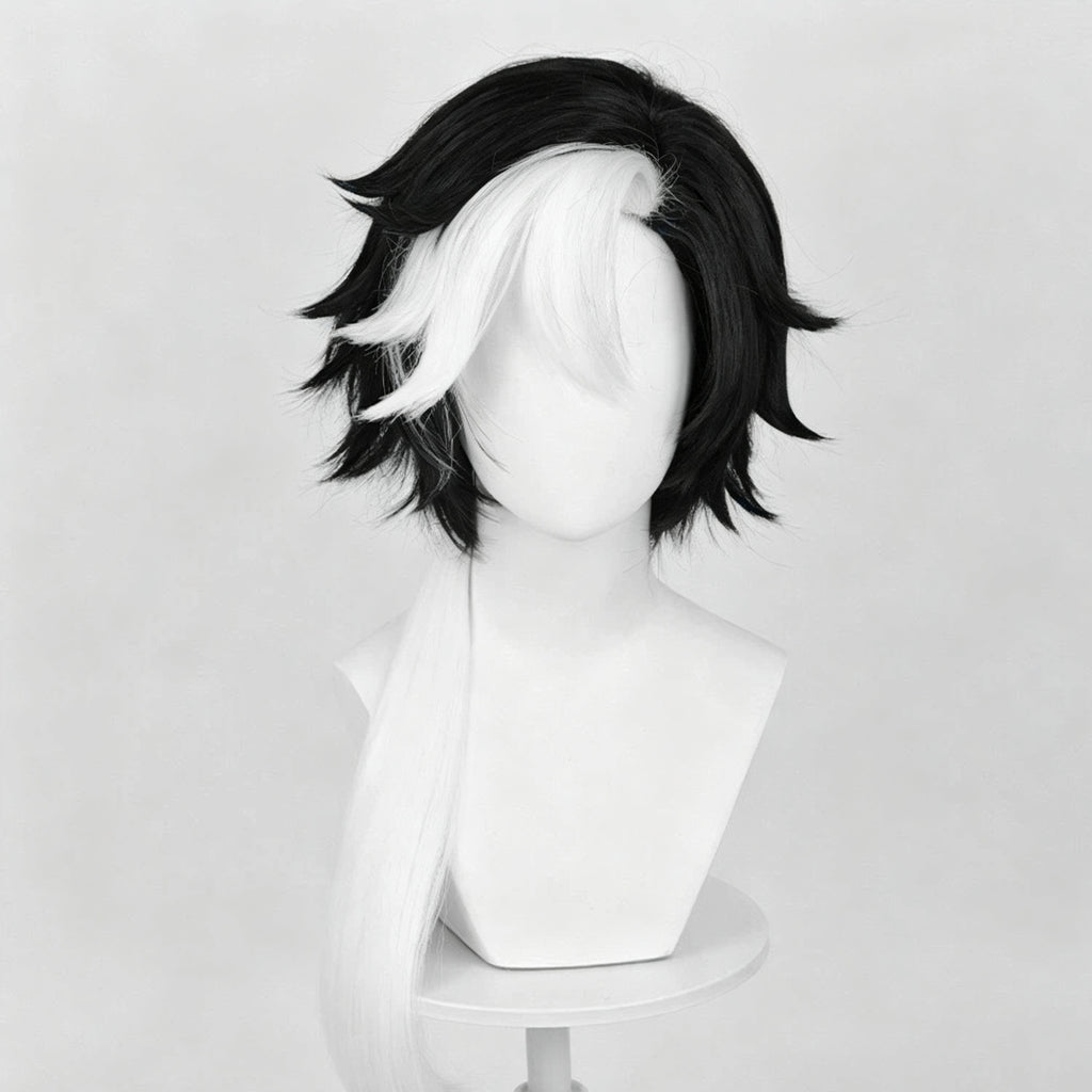 IdentityV Photographer   Joseph Desaulniers(D.M.) Black White/Silver   Hair   Basic Wig