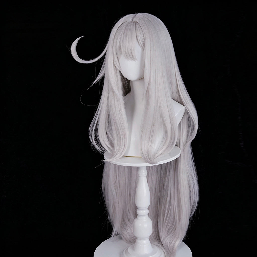 Genshin   Impact Ronova   Long   White Hair   Basic   Wig
