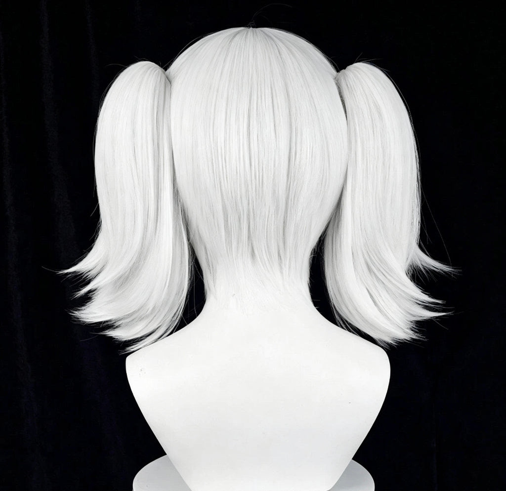 Wuthering   Waves Camellya   Short   White Black   Hair   Basic   Wig