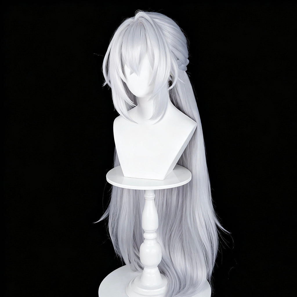 Zenless   Zone   Zero Severian   Pure   White Layered   Curly   Braid Basic   Wig