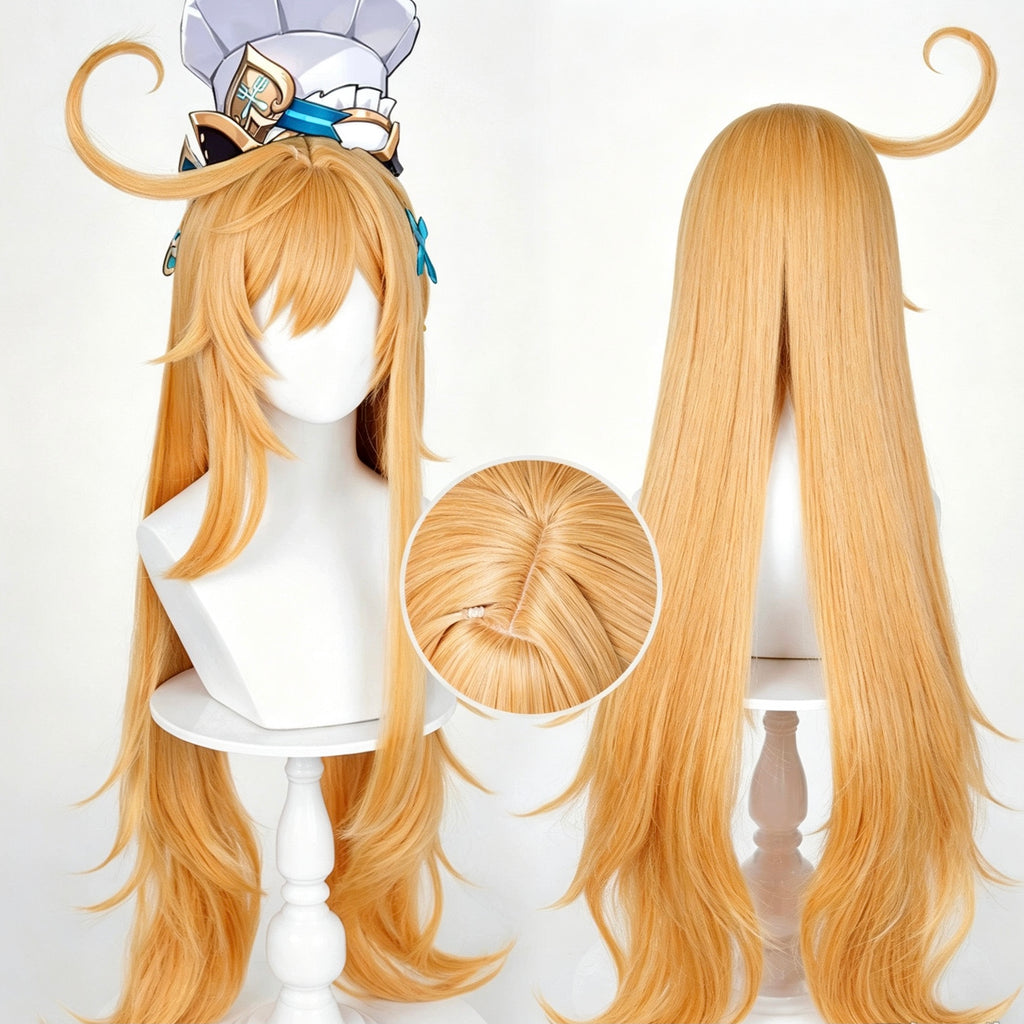 Genshin   Impact Escoffier   Long   Blonde Hair   Basic   Wig