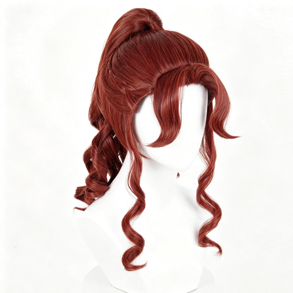 IdentityV   Archer Brynhildr   Vilulf(The Anachronic   Vilulf) Long   Orange   Red   Hair Basic   Wig