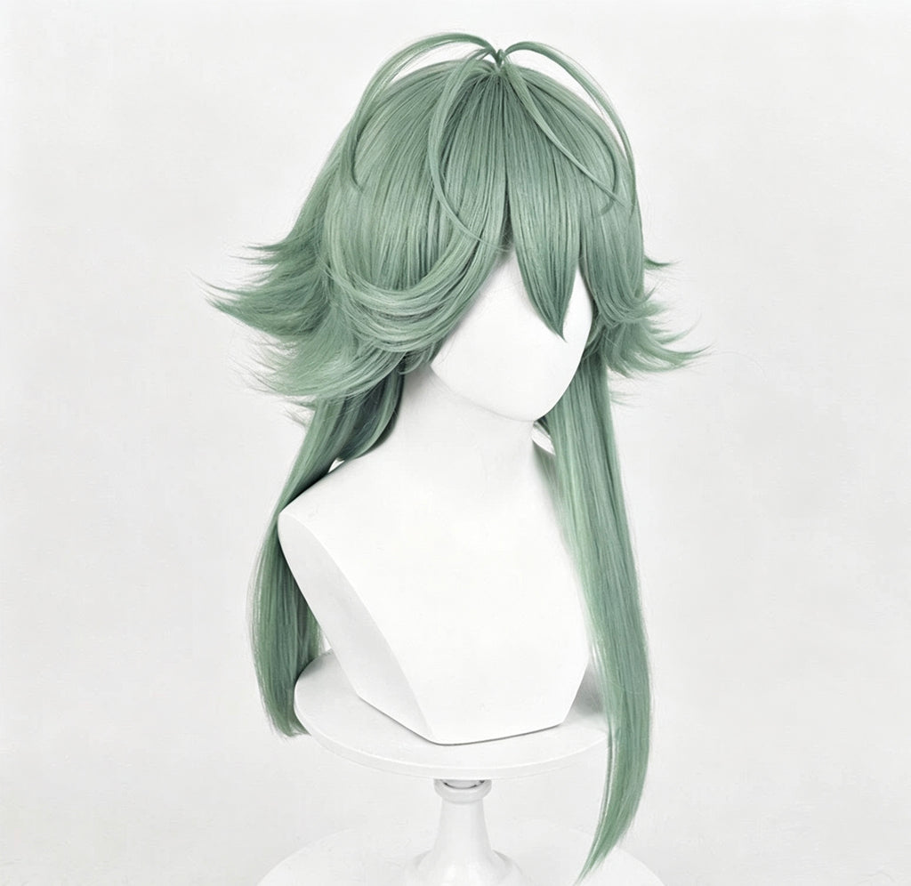 League   of   Legends   & Arcane   Ezreal   Long Green   Hair   Basic   Wig