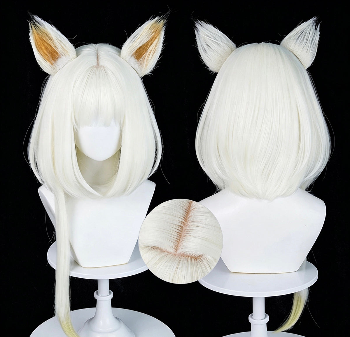 Arknights   Kal'tsit   Long White   Hair   Basic   Wig