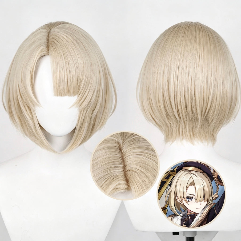 Genshin   Impact Freminet   Short   Silver Hair   Basic   Wig