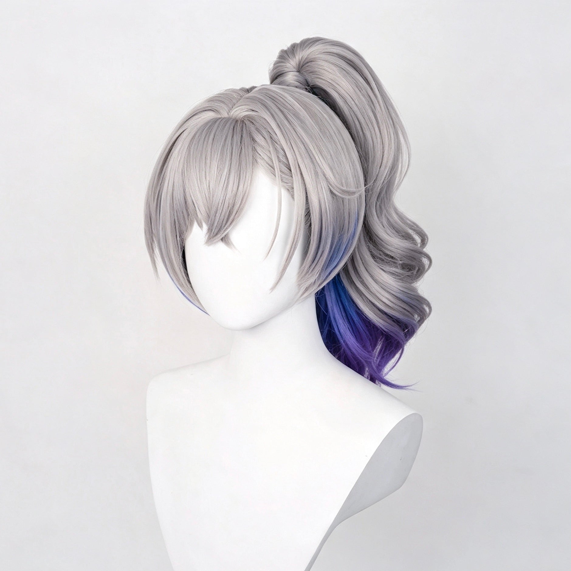 Honkai:   Star   Rail   Silver Wolf   Long   Silver Purple   Hair   Basic   Wig