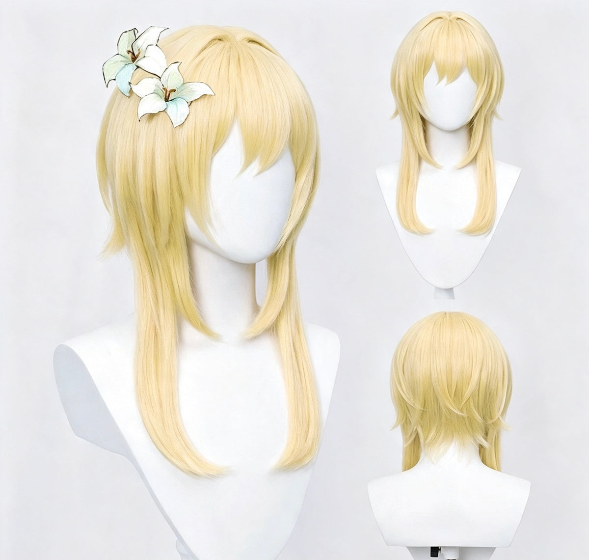 Genshin   Impact Lumine   Long   Gold   Hair Basic   Wig