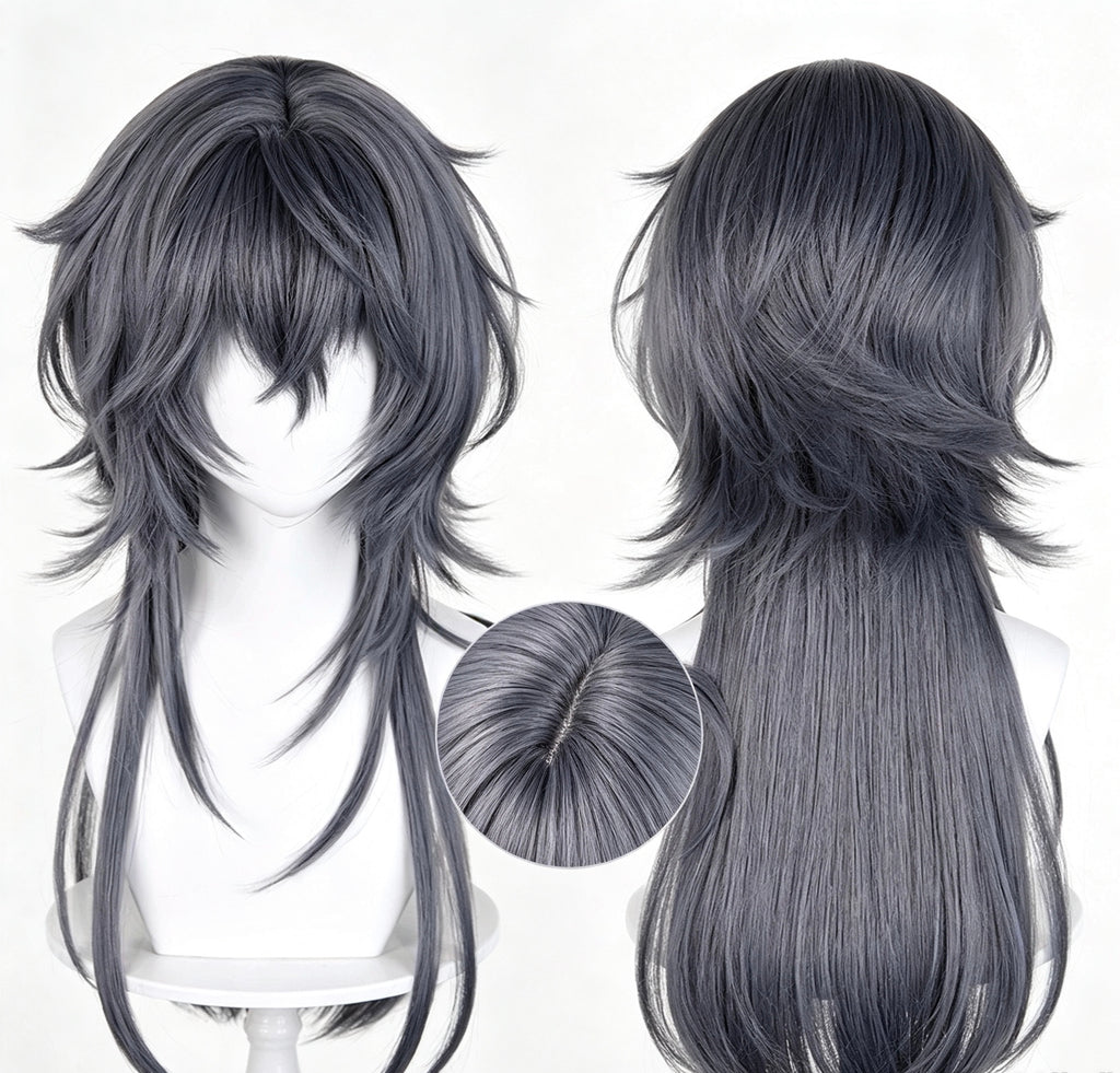 Arknights   Logos Long/Short   Gray   Hair Basic   Wig