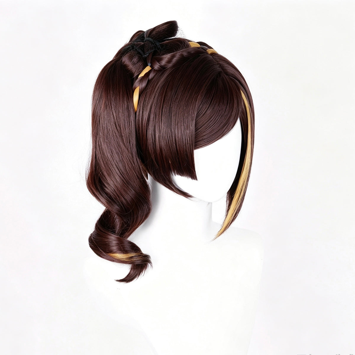 Genshin   Impact   Chiori Long   Brown   Hair   Basic Wig