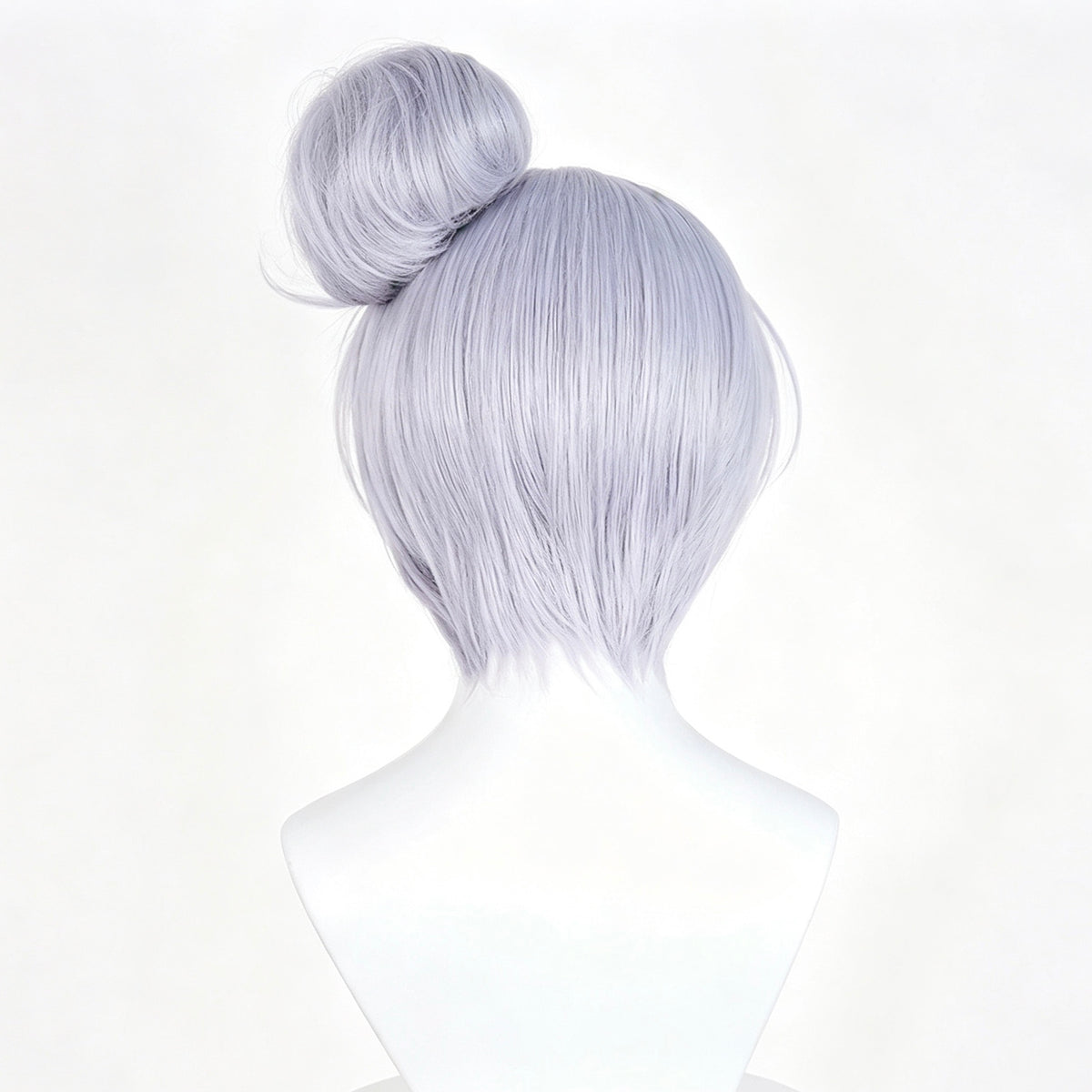 NIKKE   Goddess   of Victory   Cinderella Swimsuit   Wig   Light Gray   Purple Detachable   Split   Bun Realistic   Scalp   Top Basic   Wig