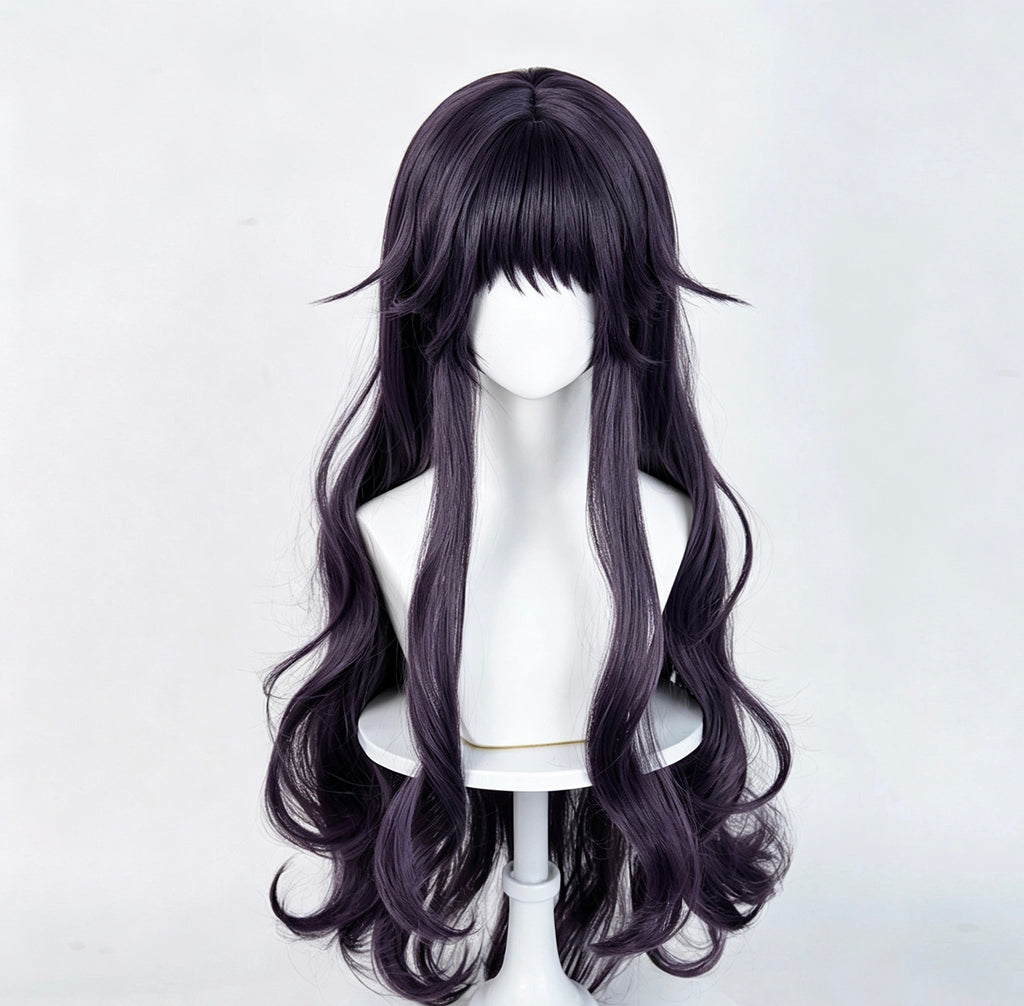 The   Fragrant   Flower Blooms   With   Dignity Kaoruko   Waguri   Long  Purple   Hair   Basic Wig