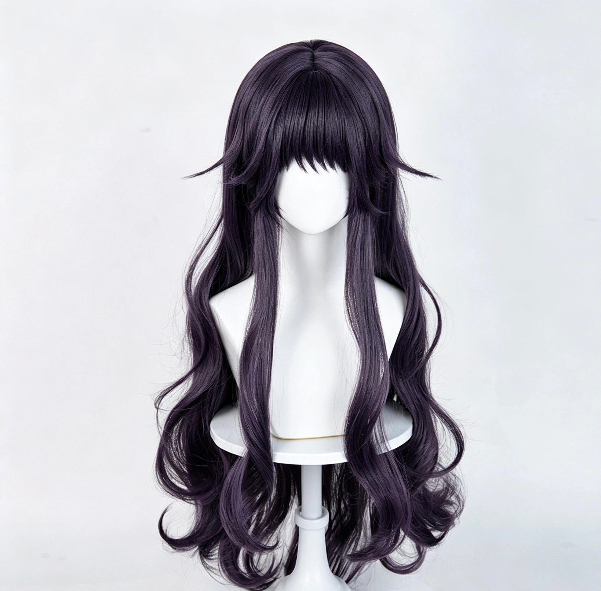 The   Fragrant   Flower Blooms   With   Dignity Kaoruko   Waguri   Long  Purple   Hair   Basic Wig