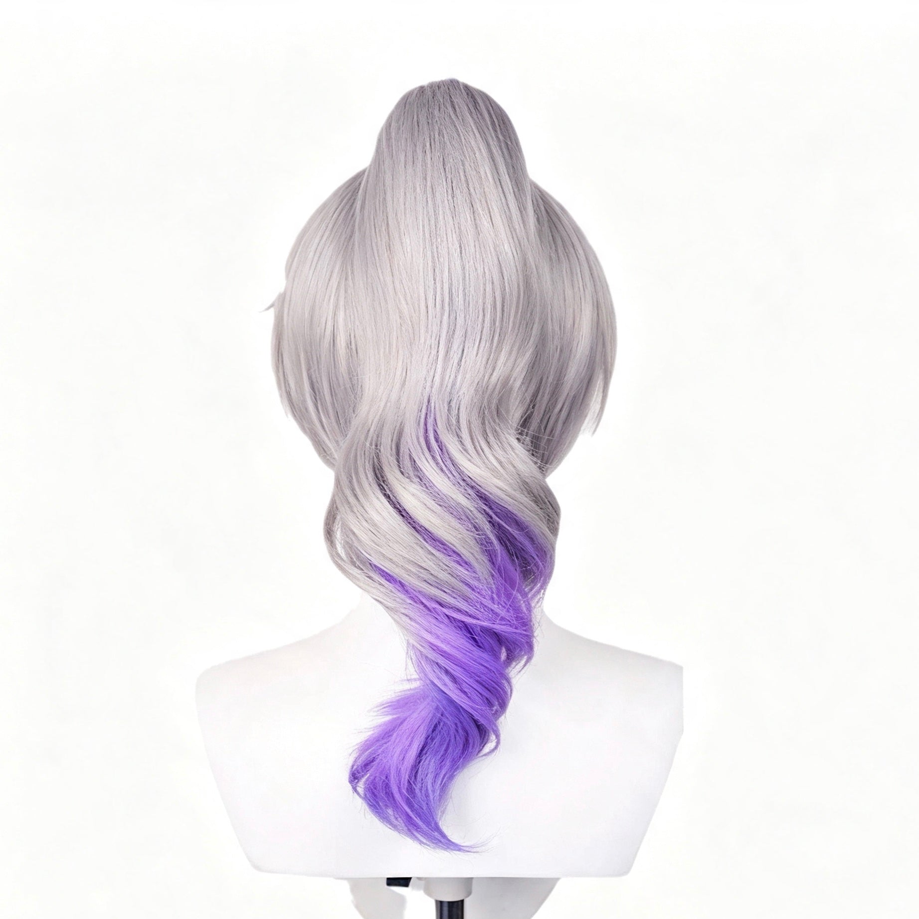 Honkai:   Star   Rail   Silver Wolf   Long   Silver Purple   Hair   Basic   Wig