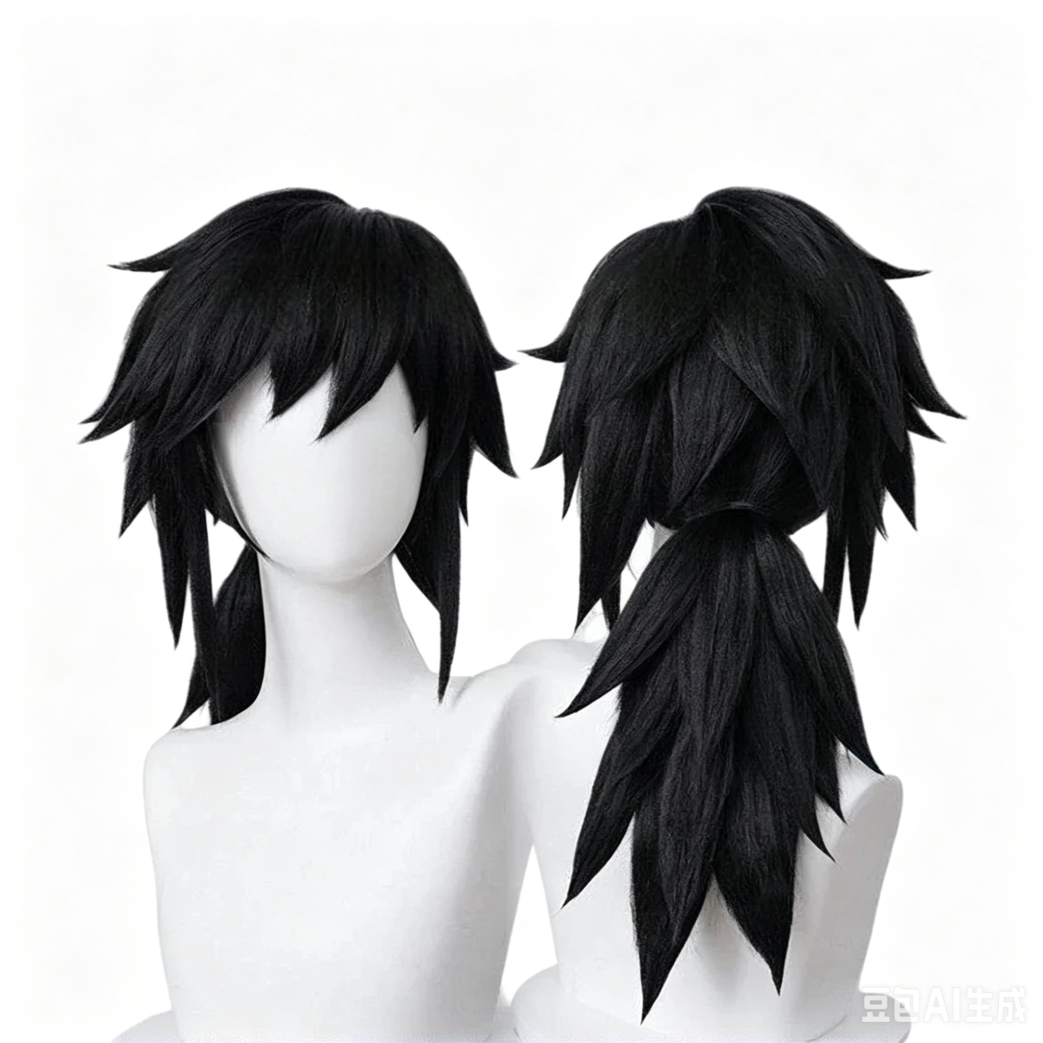 Demon   Slayer   Tomioka Giyuu   Short   Black   Hair Basic   Wig