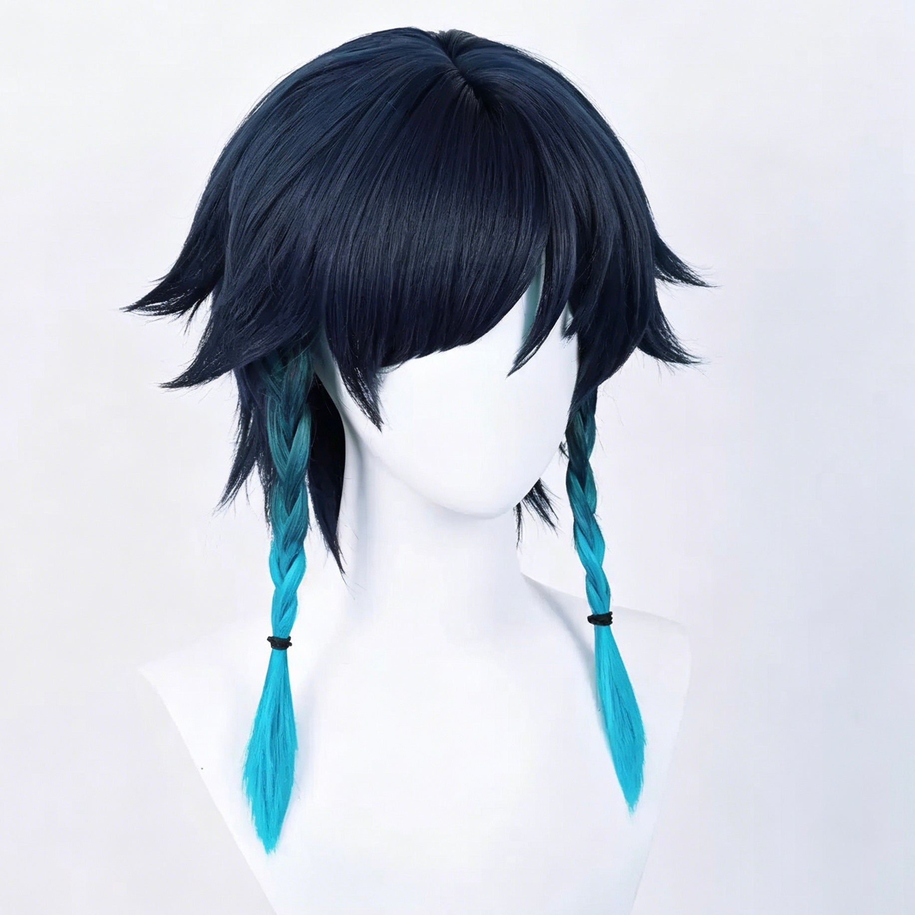 Genshin   Impact   Venti Short   Blue   Hair   Basic Wig