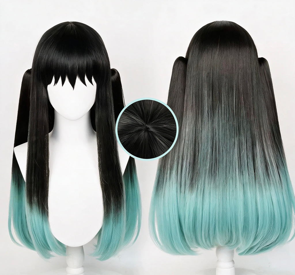 Demon   Slayer   Tokitou Muichirou   Long   Mix Hair   Basic   Wig