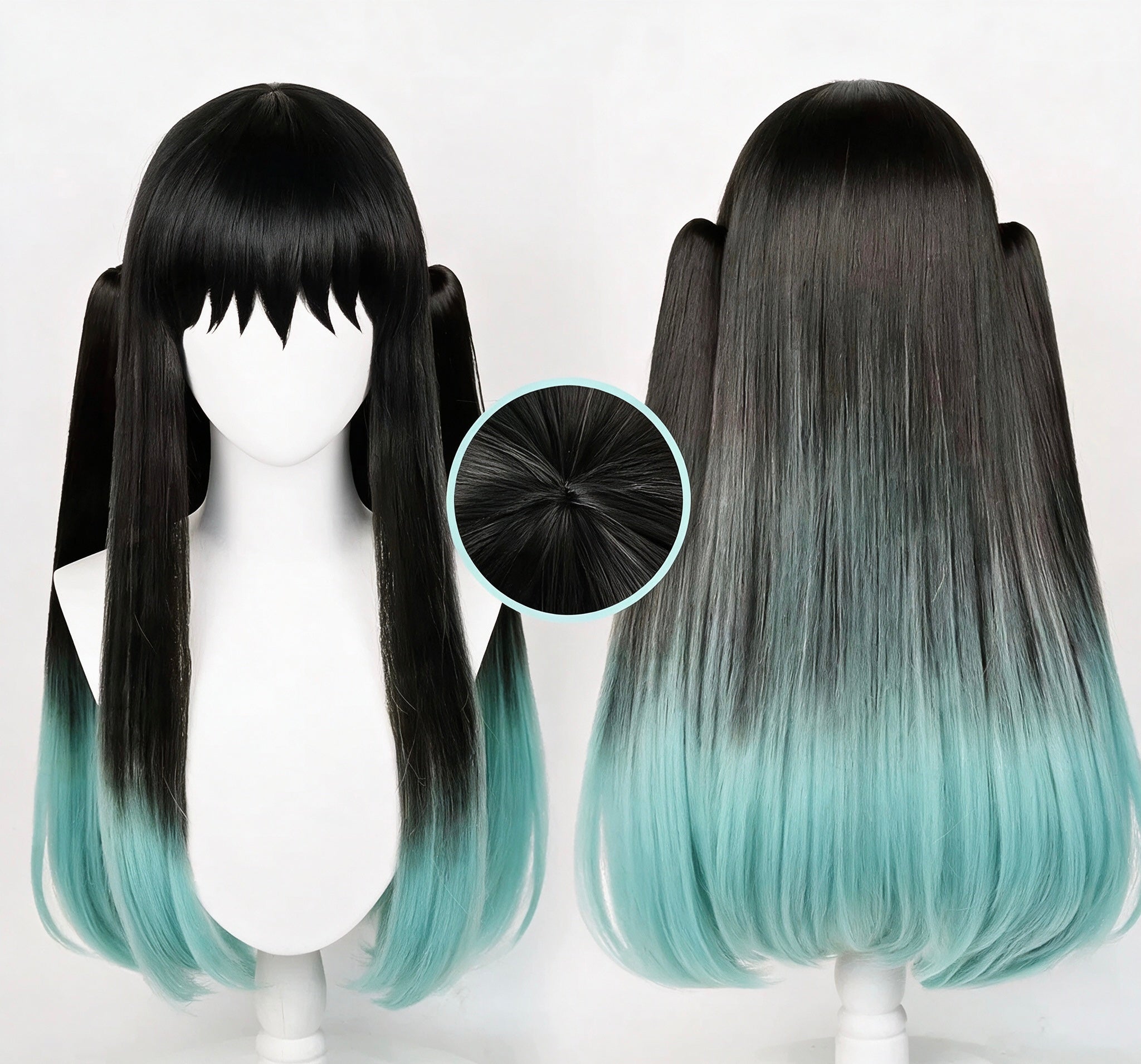 Demon   Slayer   Tokitou Muichirou   Long   Mix Hair   Basic   Wig