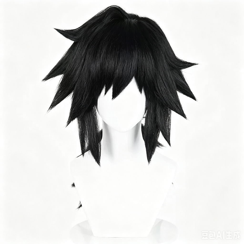 Demon   Slayer   Tomioka Giyuu   Short   Black   Hair Basic   Wig