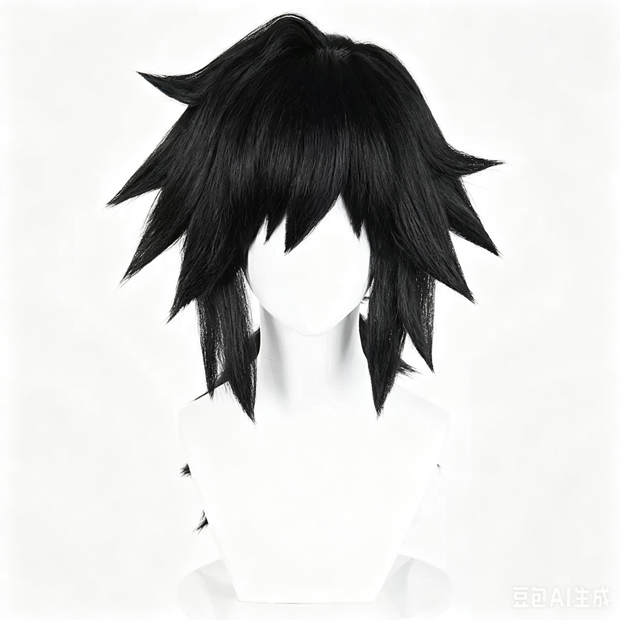 Demon   Slayer   Tomioka Giyuu   Short   Black   Hair Basic   Wig