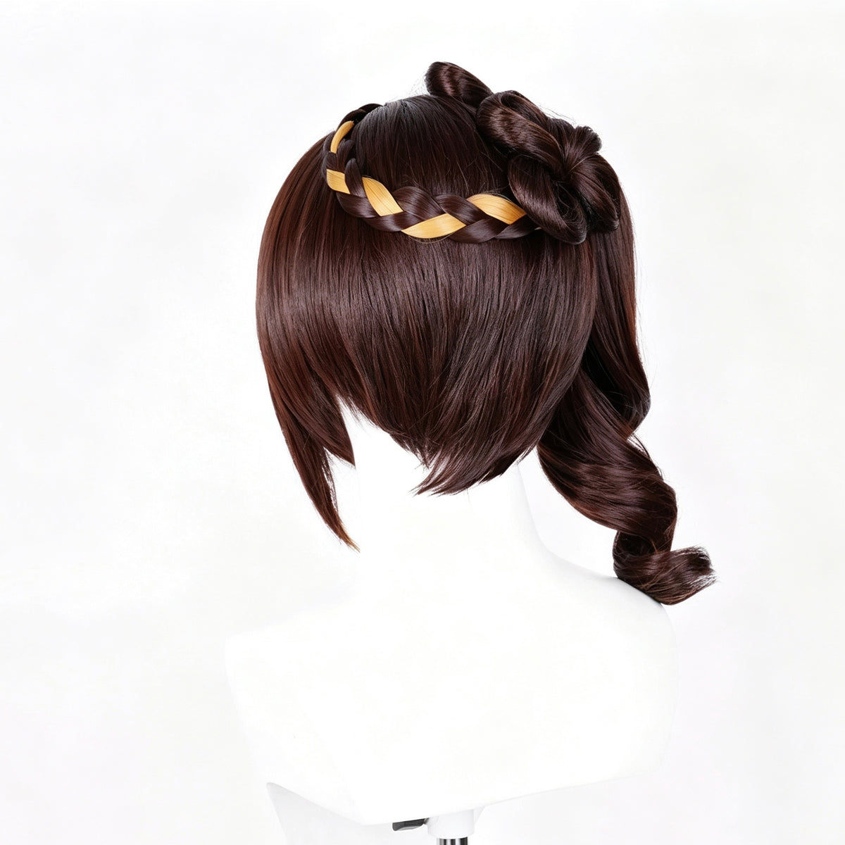 Genshin   Impact   Chiori Long   Brown   Hair   Basic Wig