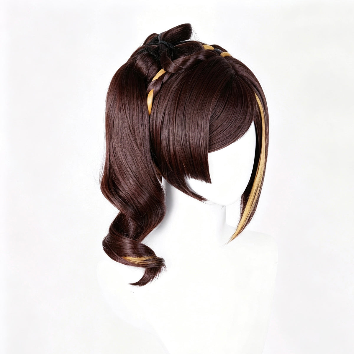 Genshin   Impact   Chiori Long   Brown   Hair   Basic Wig