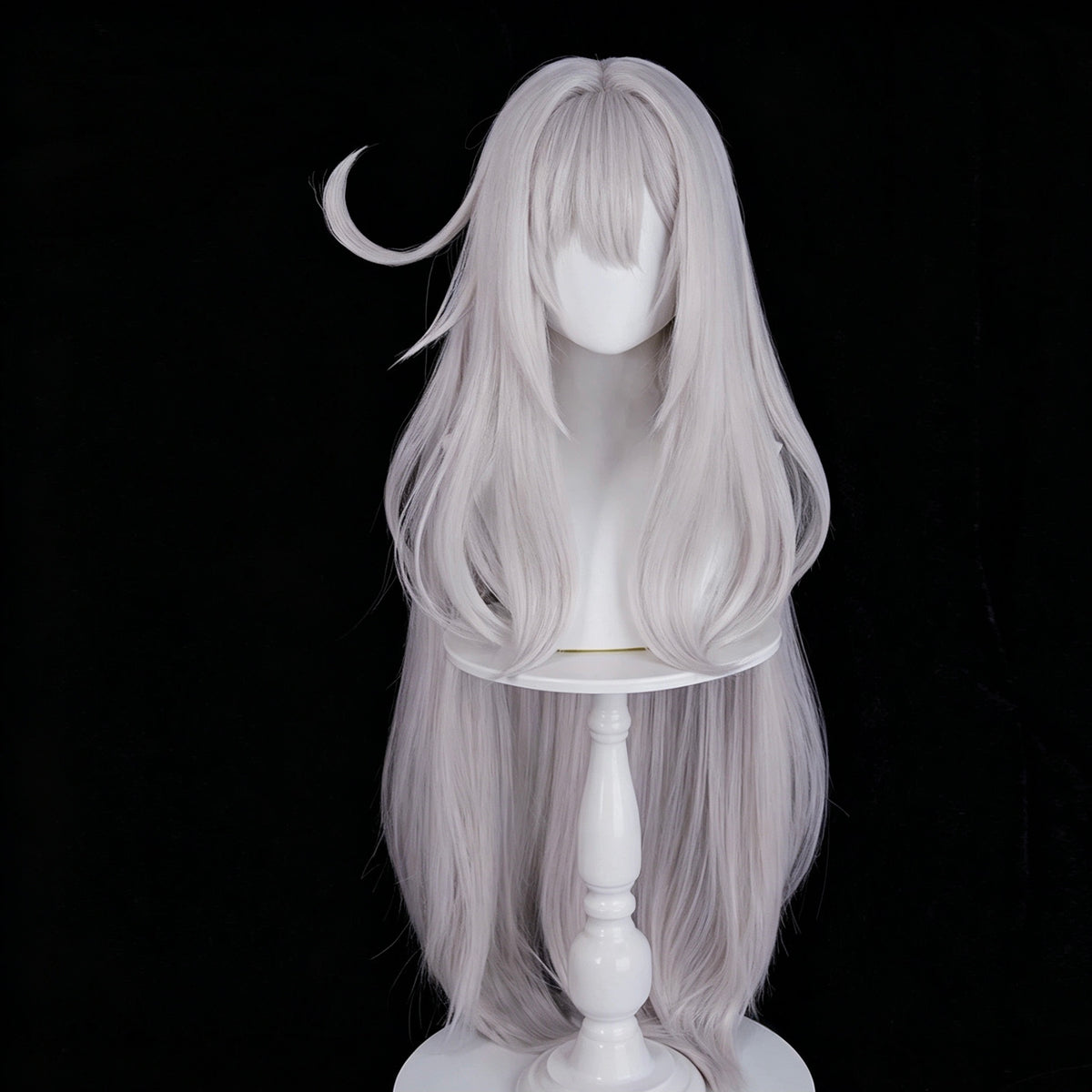 Genshin   Impact Ronova   Long   White Hair   Basic   Wig