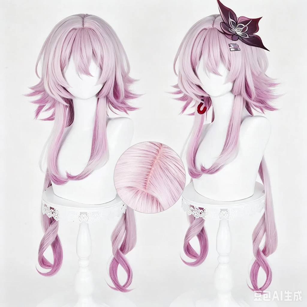 Honkai:   Star   Rail March   7th   Long   Pink Hair   Basic   Wig
