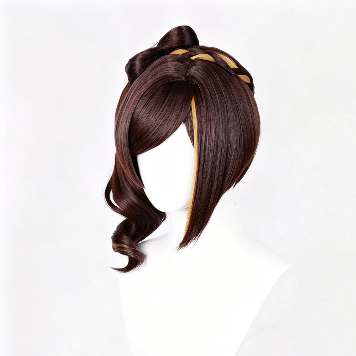 Genshin   Impact   Chiori Long   Brown   Hair   Basic Wig