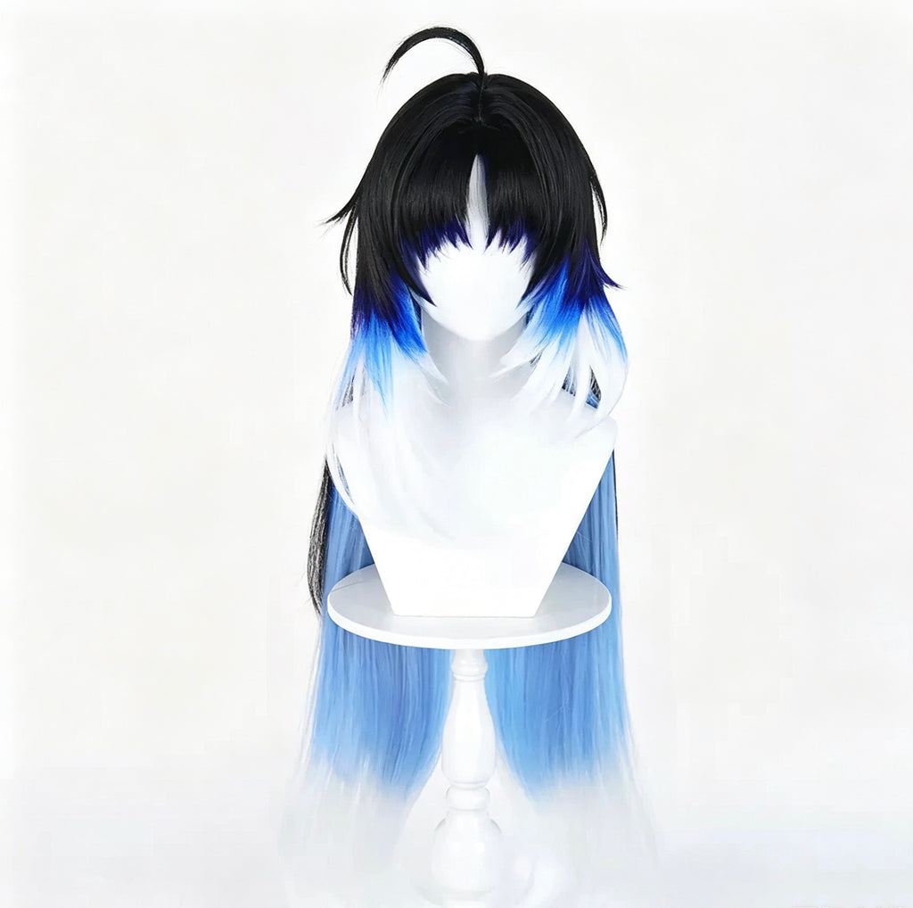 Wuthering   Waves Yangyang   Black   To Blue   White   Ombre Basic   Wig