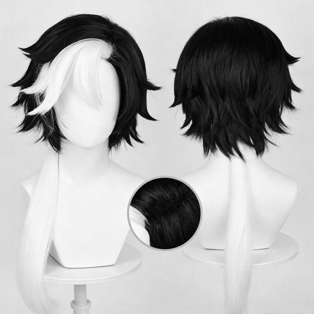IdentityV Photographer   Joseph Desaulniers(D.M.) Black White/Silver   Hair   Basic Wig