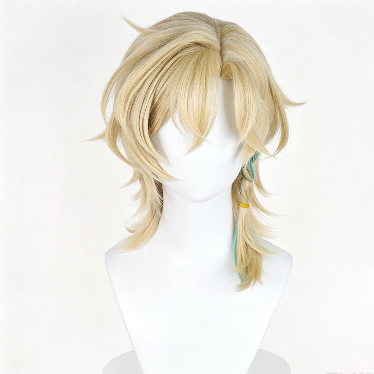 Honkai:   Star   Rail Aventurine   Light Cream   Gold   &   Mint Green   Ombre   Basic Wig