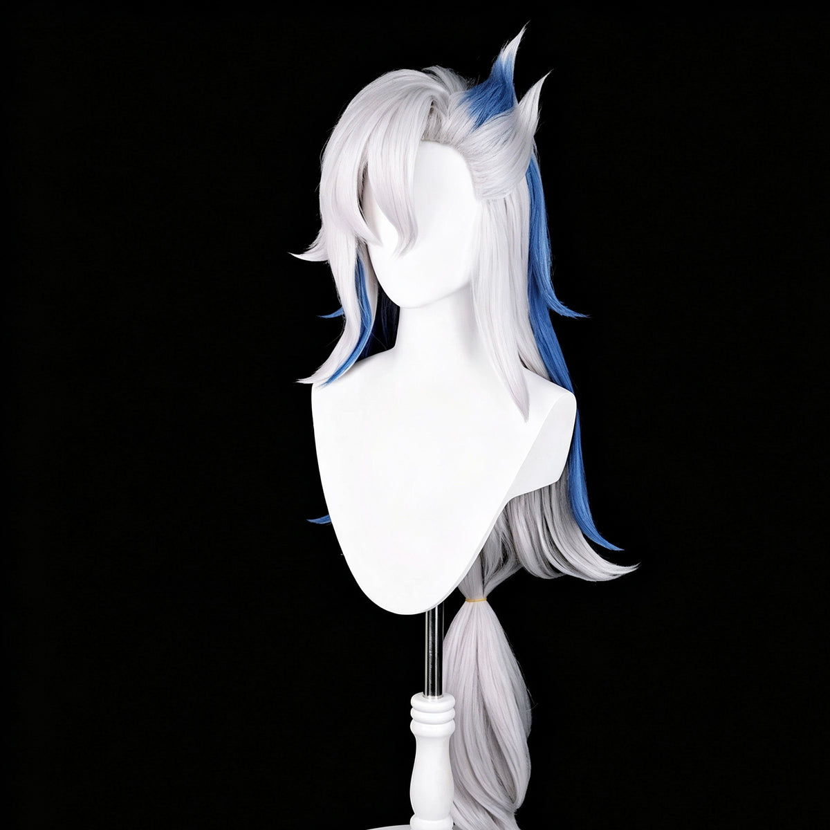 Genshin   Impact Neuvillette   Long   White Blue   Hair   Basic   Wig
