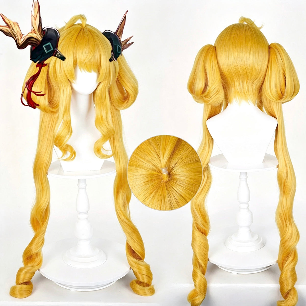 Arknights   Leizi   the Thunderbringer   Long Golden   Hair   Basic   Wig