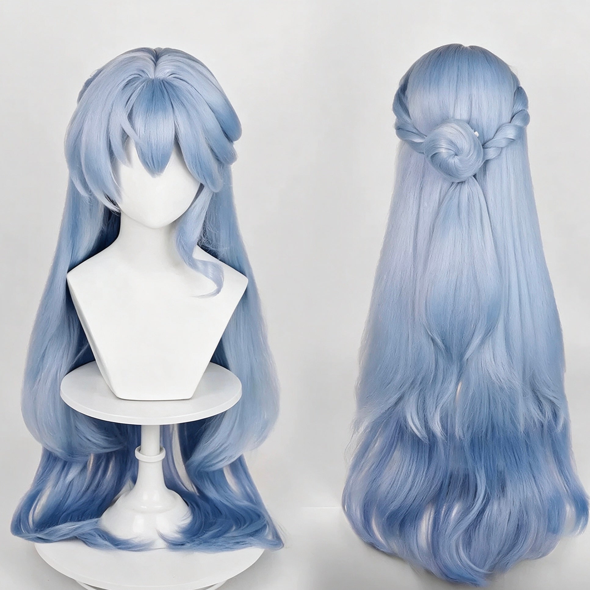 Honkai:   Star   Rail   Robin Long   Blue   Hair   Basic Wig