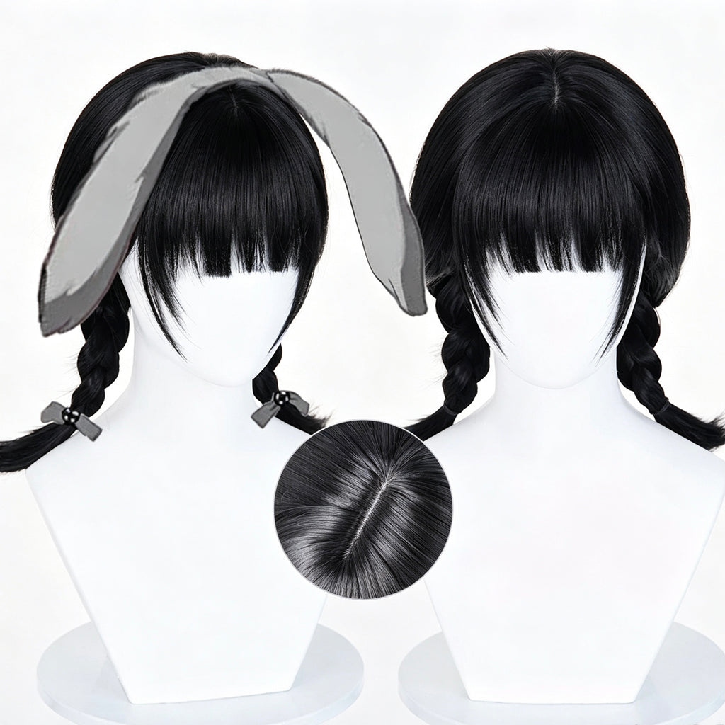Alien   Stage   3rd Anniversary   –   Bunny Café   Series   Sua   Long Black   Hair   Basic   Wig