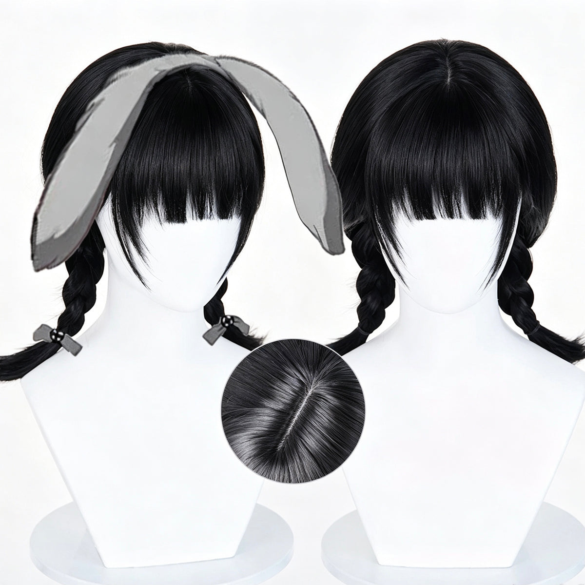 Alien   Stage   3rd Anniversary   –   Bunny Café   Series   Sua   Long Black   Hair   Basic   Wig