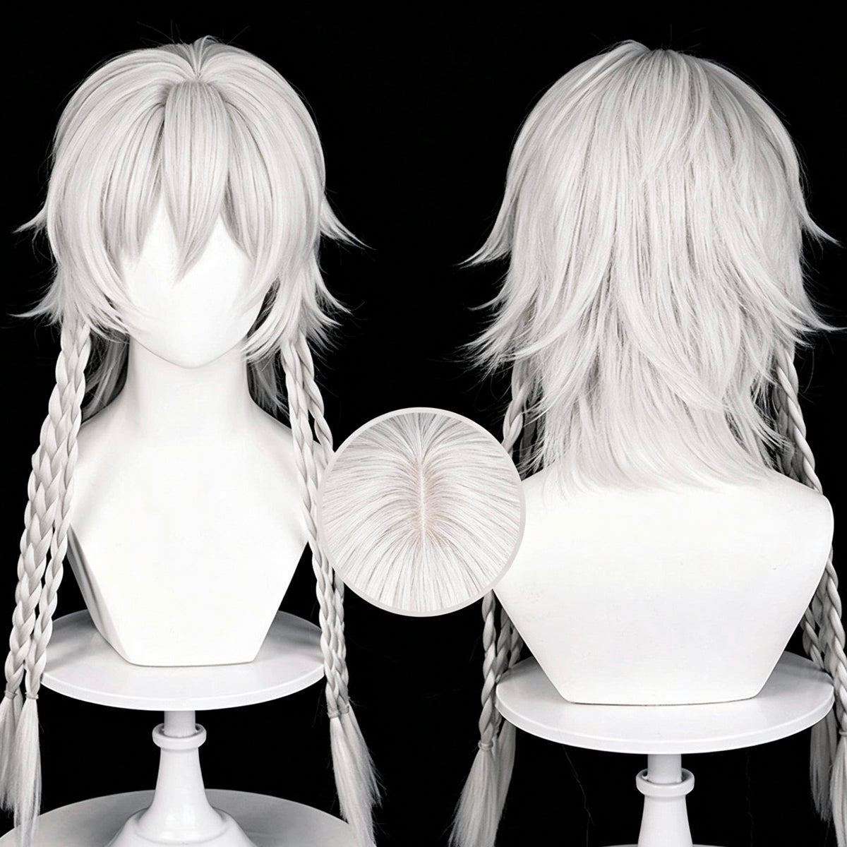 Identity   V Ithaqua(Morningstar) Long   Grey   Hair   Basic Wig