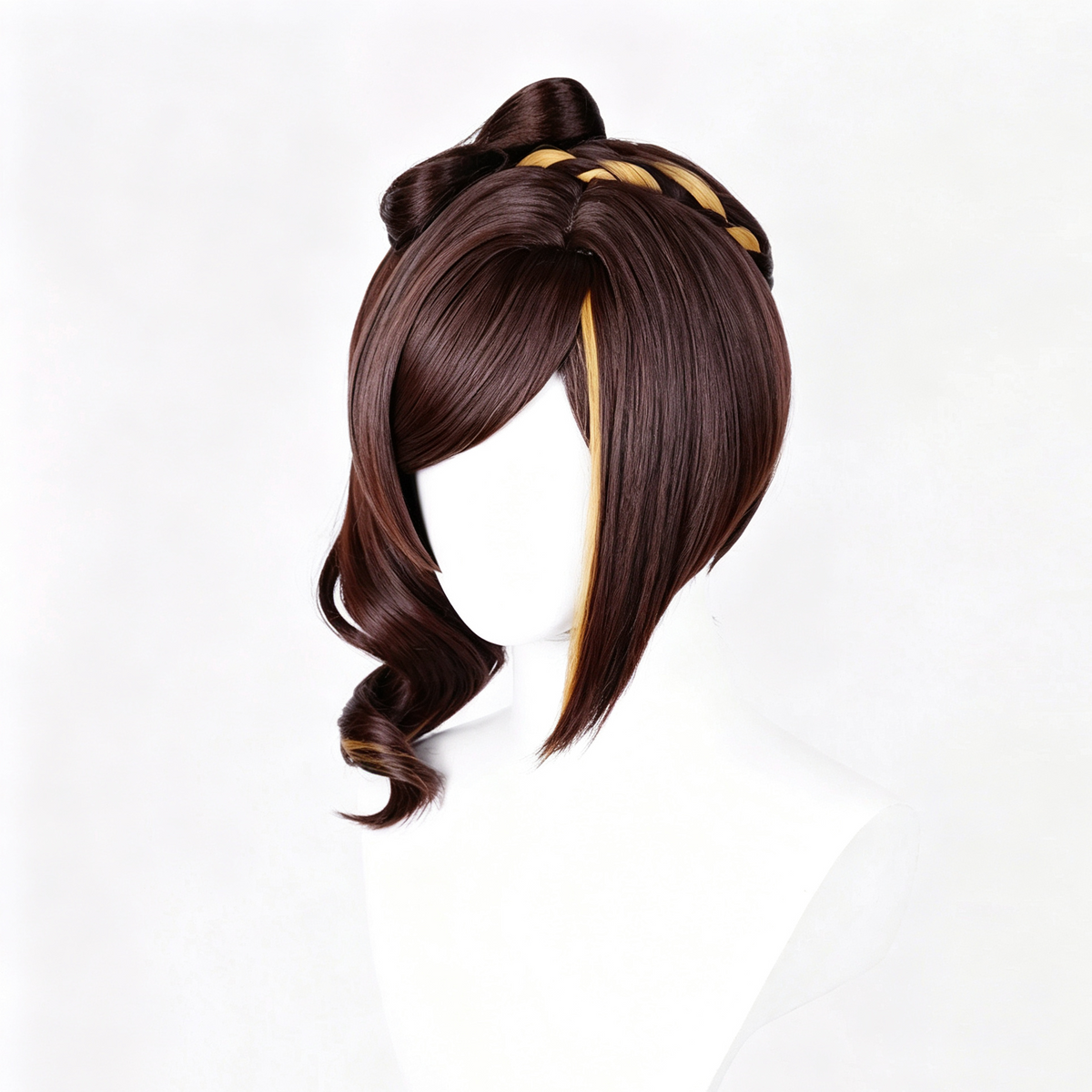 Genshin   Impact   Chiori Long   Brown   Hair   Basic Wig