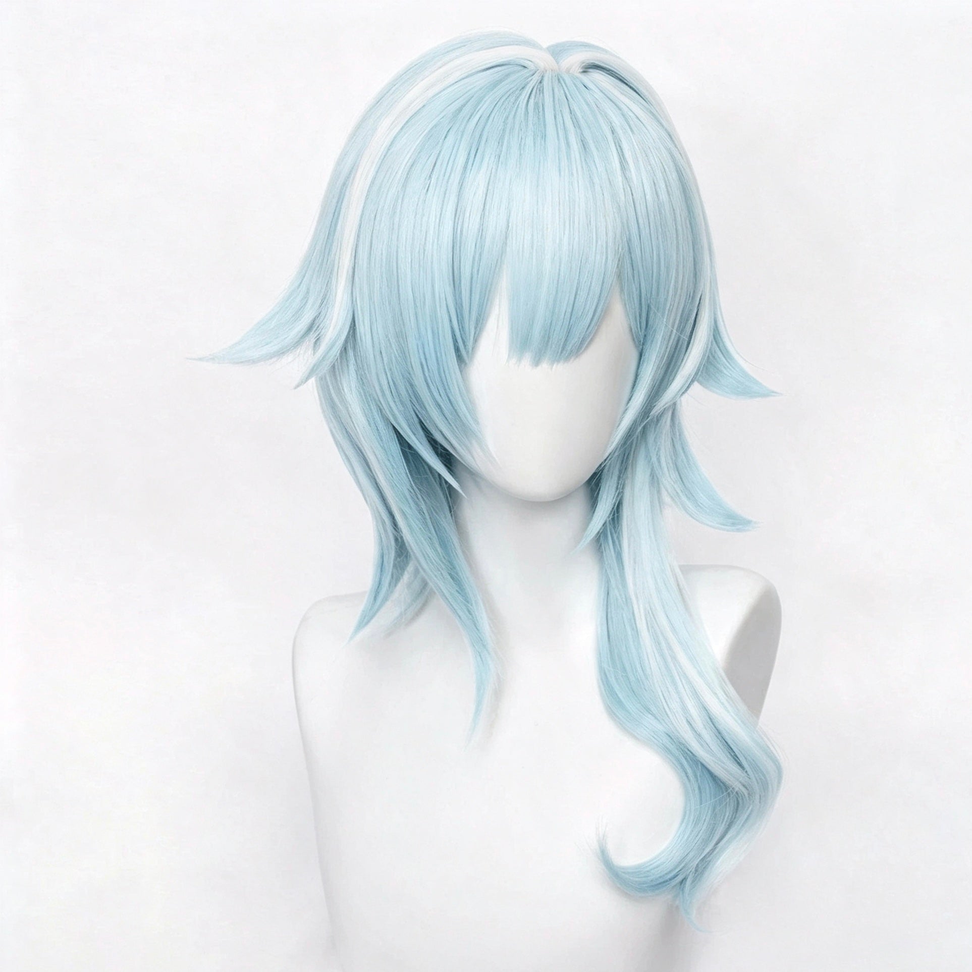 Genshin   Impact   Eula Lawrence   Long   Bule Hair   Basic   Wig