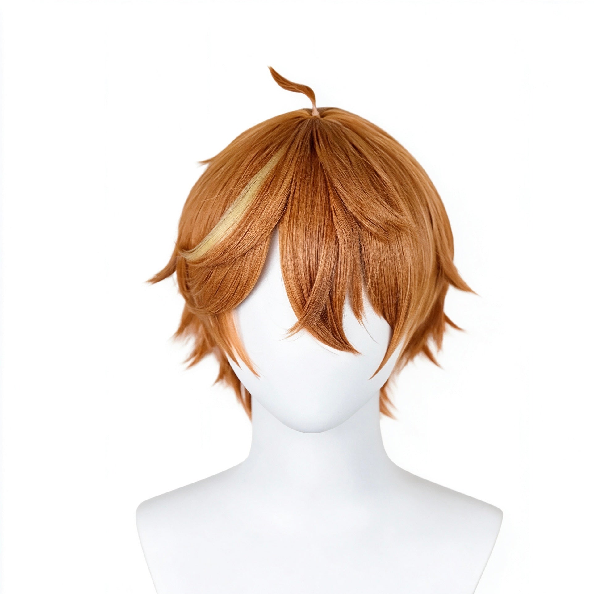 Genshin   Impact Tartaglia   Warm Orange   Short   Spiky Basic   Wig