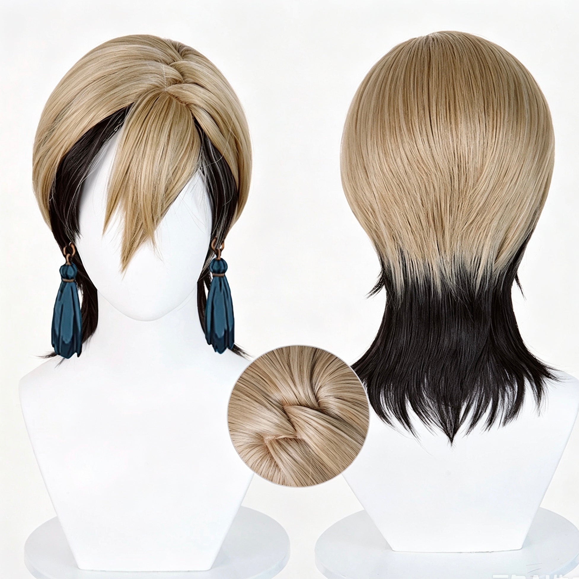 Gachiakuta   Zanka Nijiku   Short   Black Ash-Blonde   Hair   Basic Wig