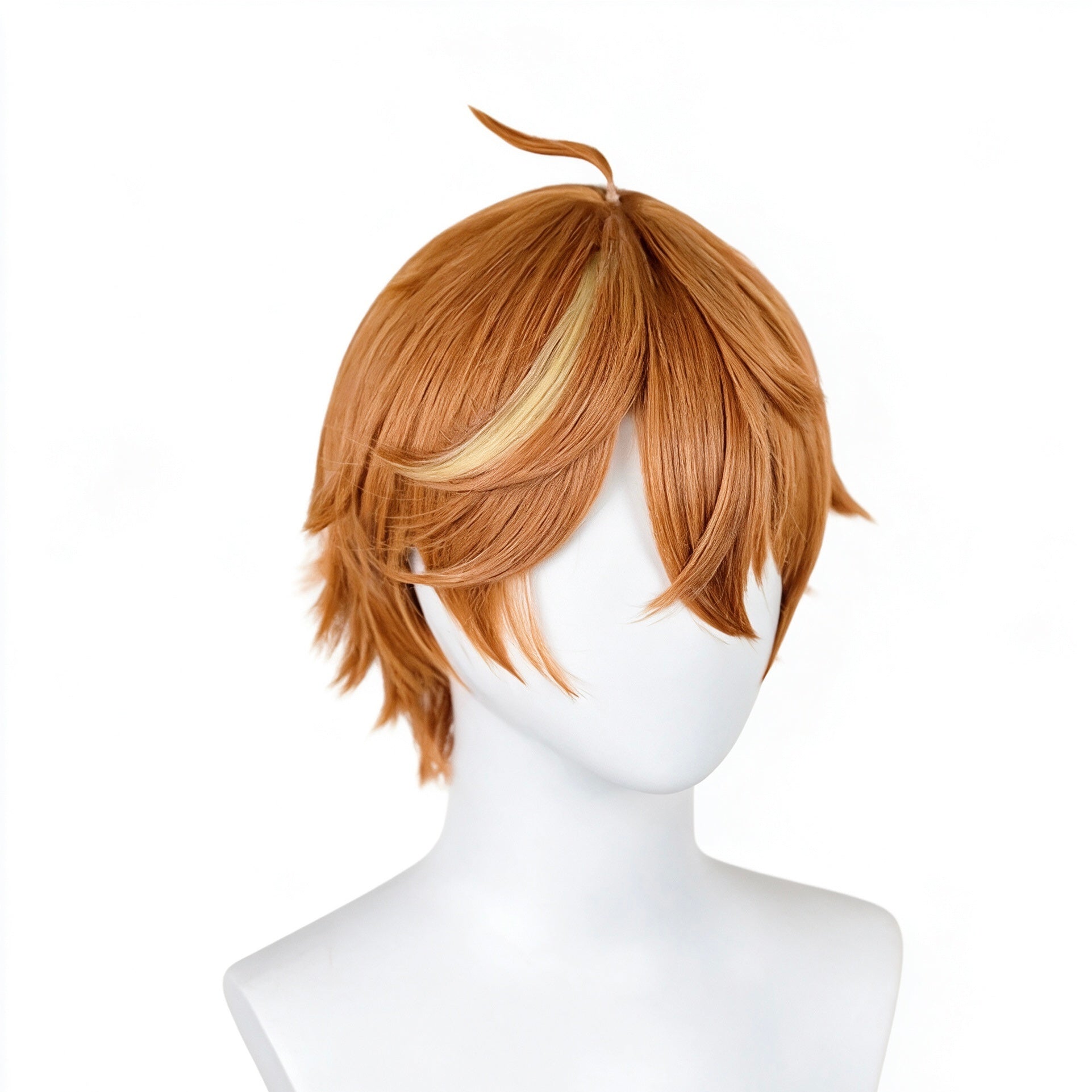 Genshin   Impact Tartaglia   Warm Orange   Short   Spiky Basic   Wig