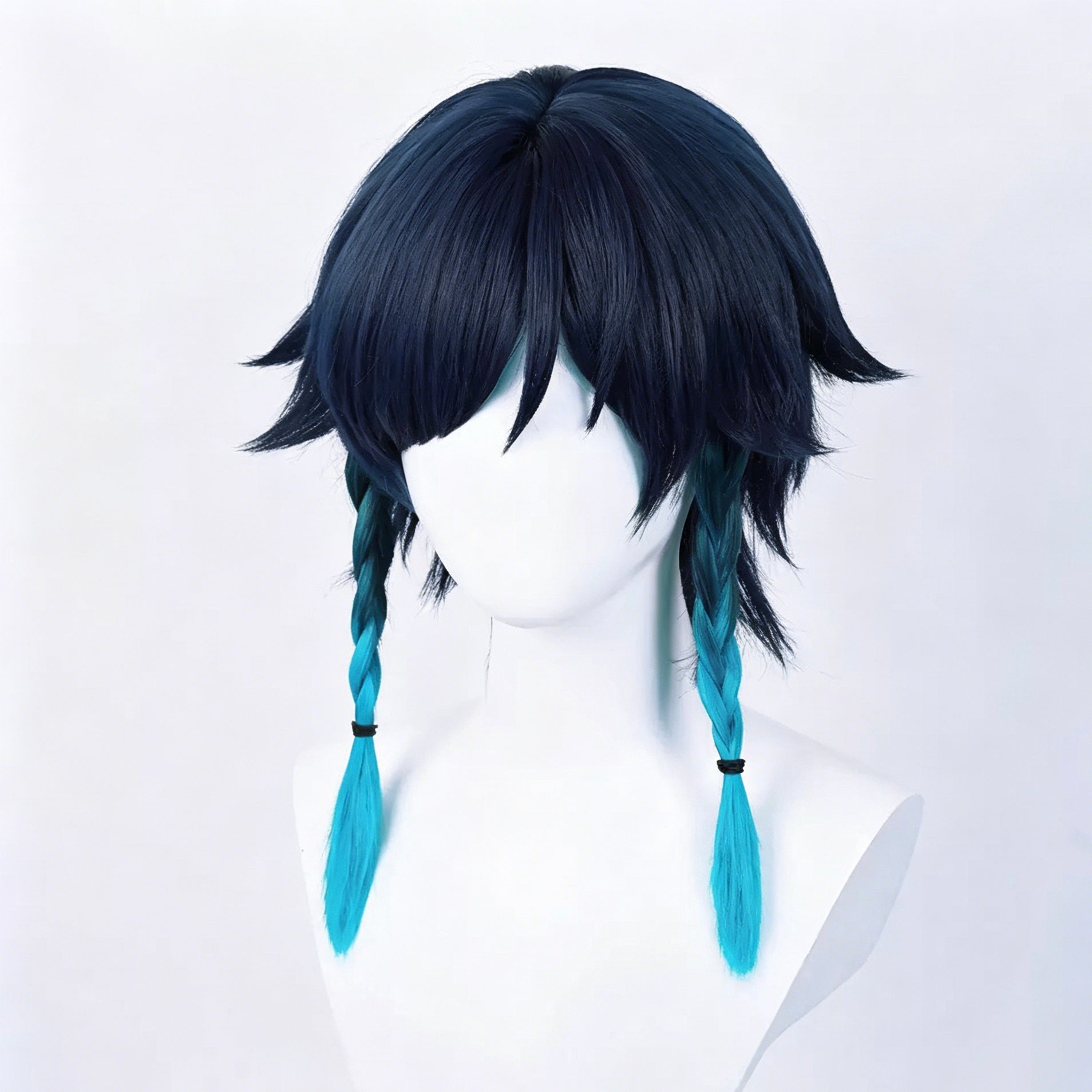 Genshin   Impact   Venti Short   Blue   Hair   Basic Wig