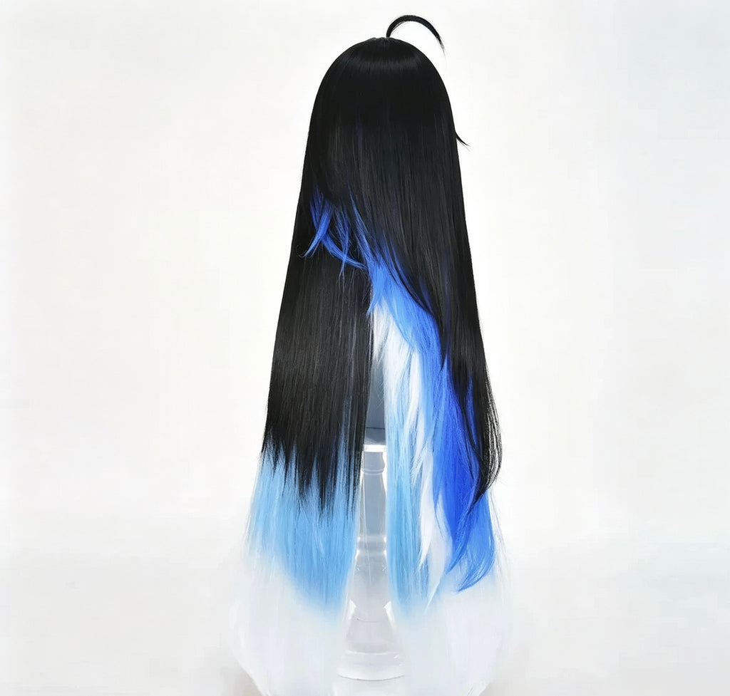 Wuthering   Waves Yangyang   Black   To Blue   White   Ombre Basic   Wig