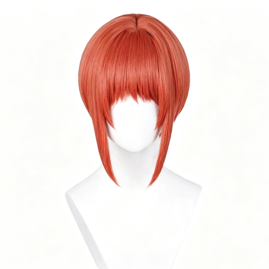 Gintama Kagura Basic Cosplay Wig Red Orange Short Synthetic Hair Wig